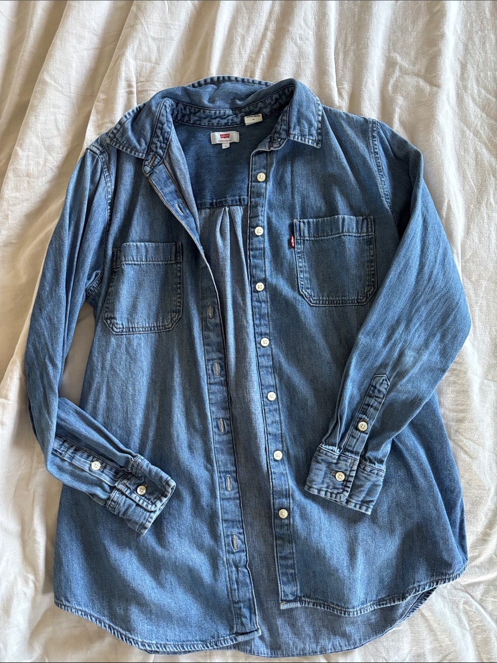Levi's Denim Button-Up Shirt - Mid Blue
